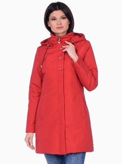 Пальто демисезонное женское красное