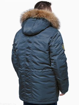 Куртка аляска синяя зимняя большая 2