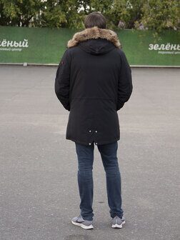 Куртка парка зимняя мужская с капюшоном большая 4
