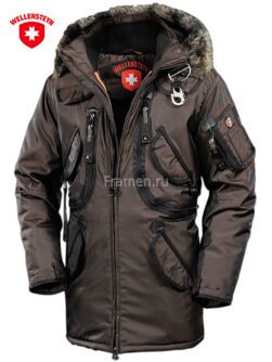 Куртка мужская зимняя длинная спортивная Rescue Parka Wellensteyn Coffe